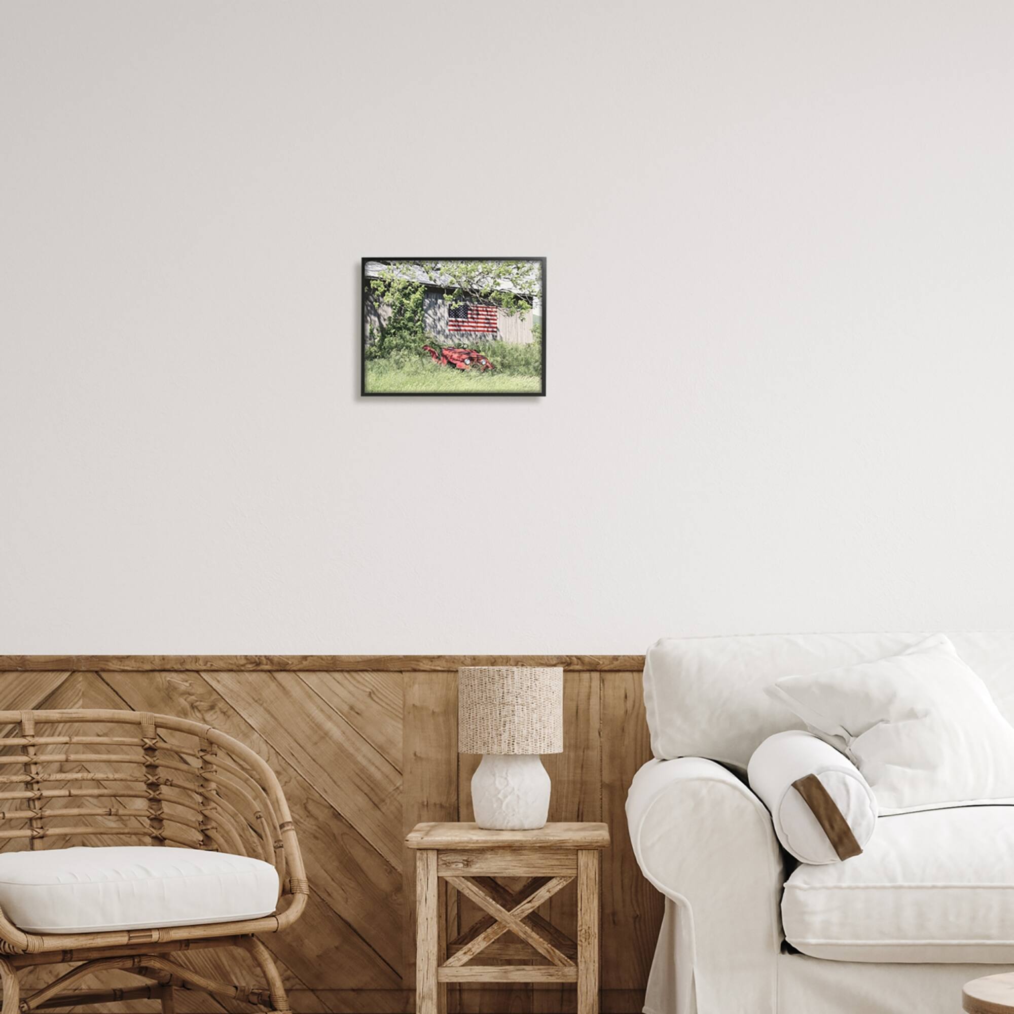 Stupell Industries Americana Lush Country Greenery Framed Giclee Art